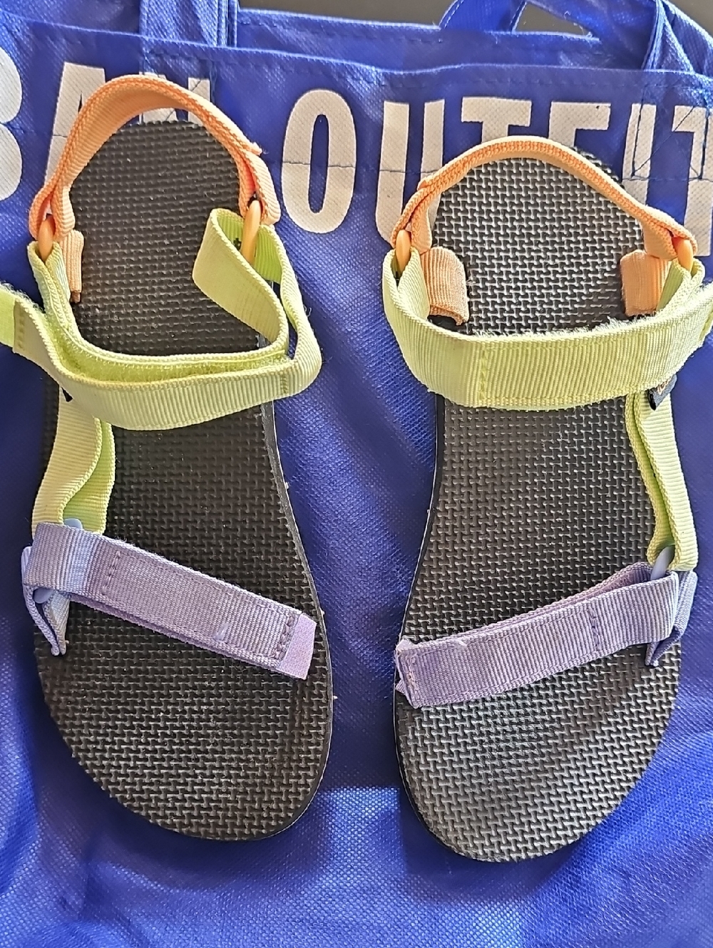 Kids Multi-Color Active Sandals - Green Purple Orange